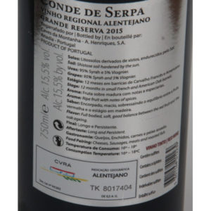 Conde de Serpa Grande Reserva Tinto 2015 - Image 2