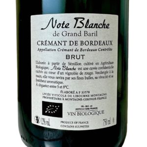 Montagne Saint Emilion Note Blanche Brut - Image 2