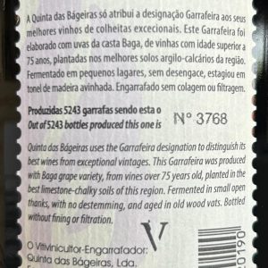 Quinta das Bágeiras Garrafeira Tinto 2017 - Imagen 2